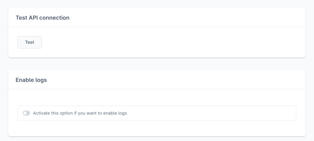 Shopware test API connection