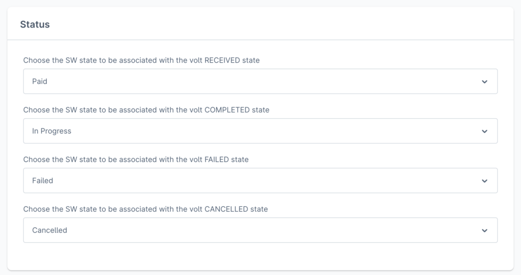 Shopware status mapping