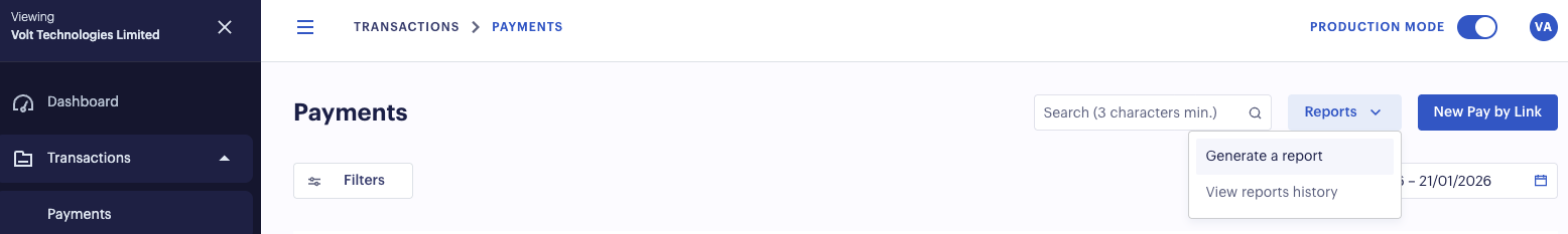 Fuzebox transaction overview