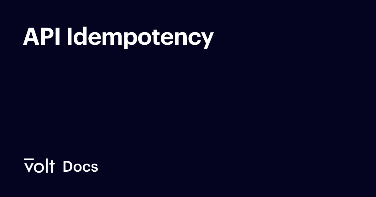 API Idempotency