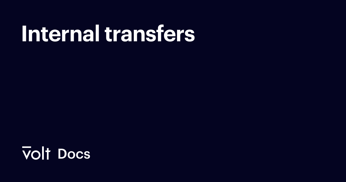 Internal transfers