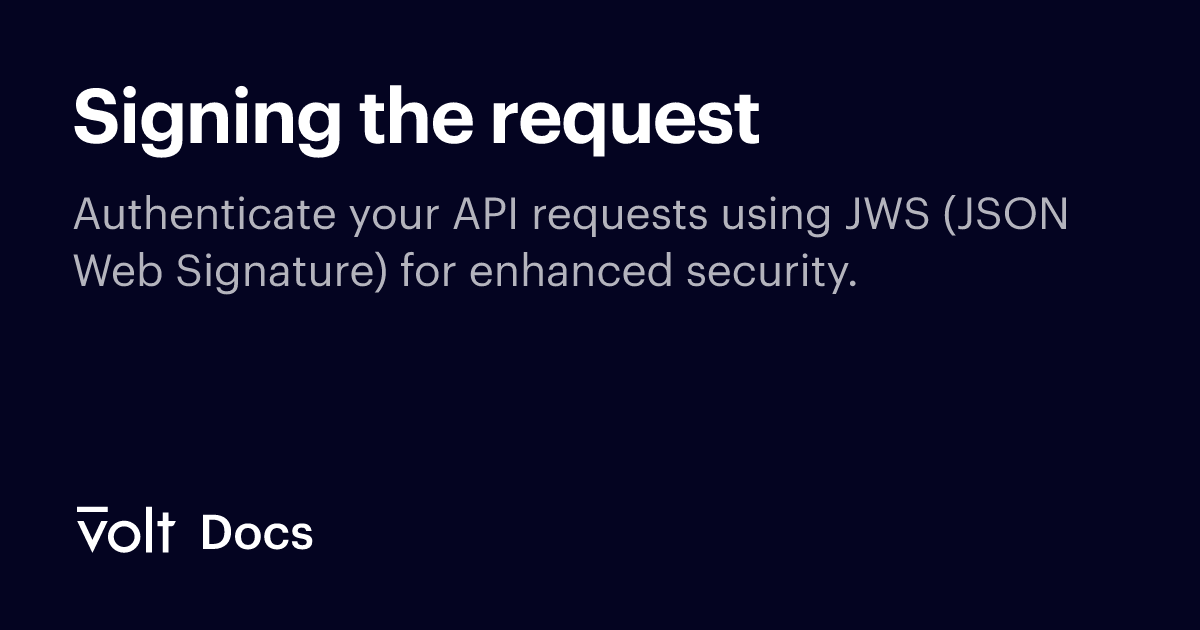 Signing the request