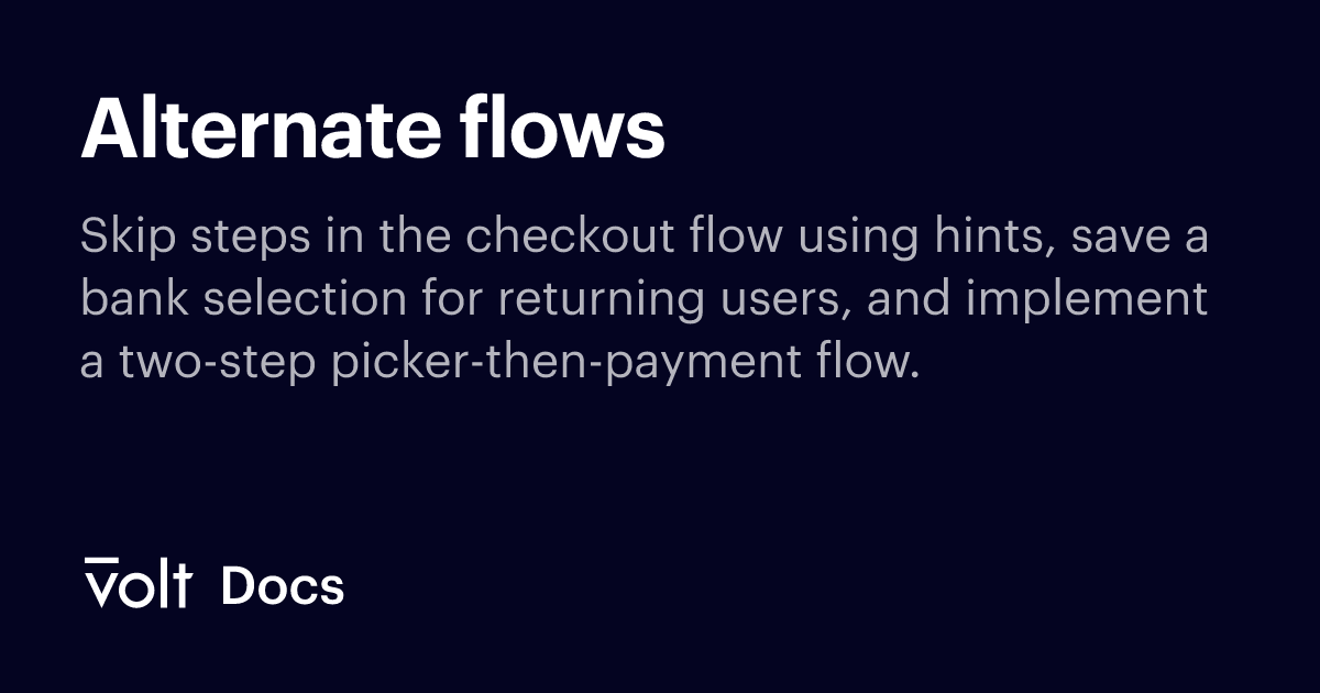 Alternative Flow Example Alternate flows