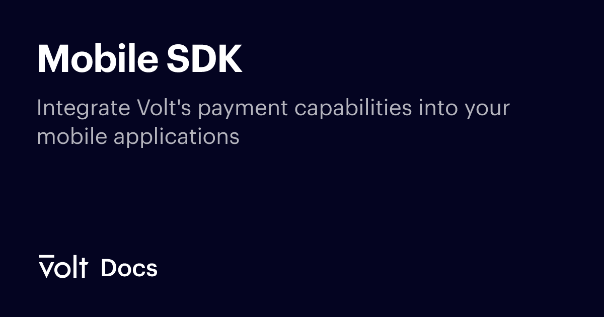 Mobile SDK